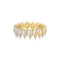 Two-Tone Sparkling Puffy Spike Ring